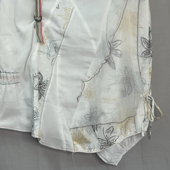 Virginie‎ & Moi Artsy Skirt Womens Sz T2 M Bias Cut Asymmetrical Inserts boho - Picture 4 of 16